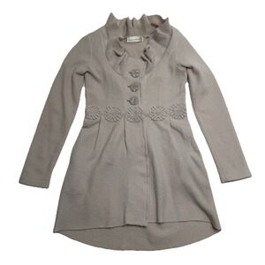 Anthropologie Charlie & Robin Alice in Autumn Wool Coat Jacket Beige Tan Small